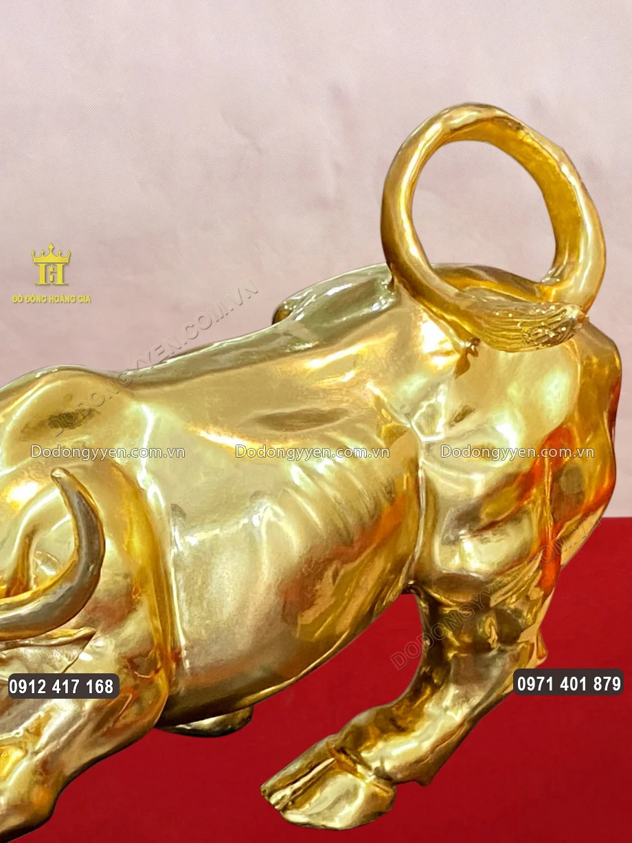 Đu&ocirc;i của con tr&acirc;u uốn cong tr&ecirc;n lưng